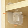 thumbnail image 2 of Juego de 12 Soportes Adhesivos para Estantes Plástico Transparente para Gabinetes de Cocina y Baños JM, 2 of 5