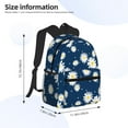 thumbnail image 5 of Gukieu Daisies Flowers Print Backpack, Waterproof Backpack with Adjustable Shoulder Straps, Suitable for Campus, Business, Travel, Unisex, 5 of 6