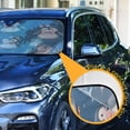 thumbnail image 4 of Foldable Car Windshield Sunshade UV Sun Visor Protector Blocks UV Rays Keeps Vehicle Cool 57x31.5 Inch Starry Penguin Bows, 4 of 8