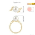 thumbnail image 5 of ANGARA South Sea Cultured Pearl Ring with Wing Motifs in 14K Yellow Gold for Women | June Birthstone, Birthday, Anniversary, Jewelry Gift for Women | Pearl Ring, 5 of 8