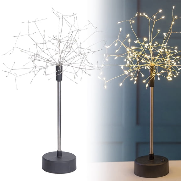 ZMKIAG Mini Christmas Decorative Fireworks Lights, Creative Christmas Table Centerpiece, Battery Operated Festive Decor for Indoor Dining, Mantel, Holiday Dinner Party Decoration