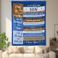 thumbnail image 4 of Blue Inspirational Flannel Blanket A Token Of Encouragement For Son Ideal For Sofa Bed Travel Camping For Family Friends Shipped From USA, 4 of 9