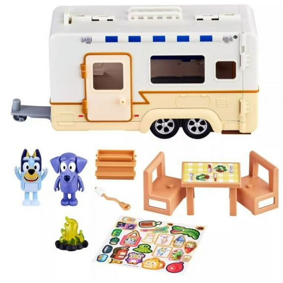 Bluey Bluey & Jean Luc's Caravan Adventures Playset