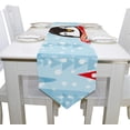 thumbnail image 4 of SKYSONIC Table Runner Cute Winter Penguin Washable Table Cloth Runner for Holiday Home Wedding Table Top Decoration 13x90 Inches, 4 of 5