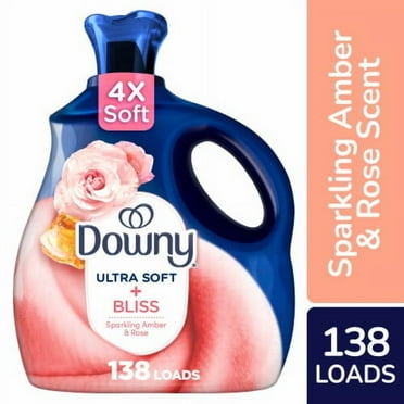 2X - Downy Ultra Soft Fabric Softener Liquid, Bliss, Sparkling Amber and Rose, 93 fl oz, 138 Loads 93 fl oz
