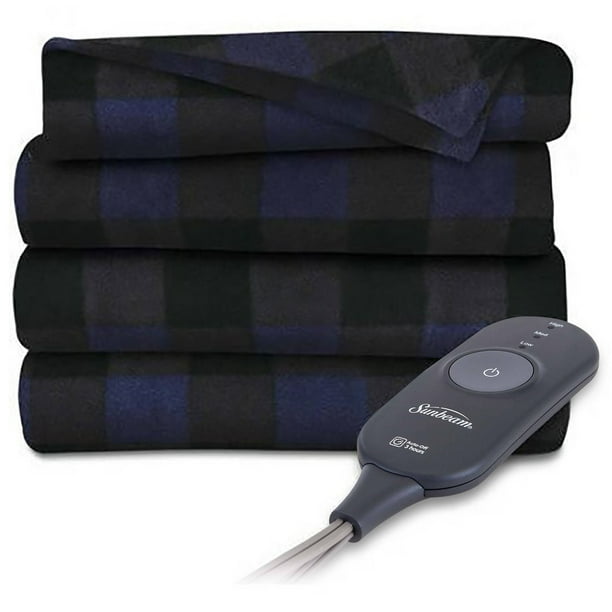Sunbeam Fleece 60" x 50" Electric Heated Throw Blanket, 1 Each