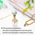 thumbnail image 4 of Personalize Women's Pearl Locket Cremation Jewelry for Ashes Urn Necklace Stainless Steel Memorial Lockets Keepsakes Jewelry for Ashes Holder Pendant W/ Fill kit, 4 of 7