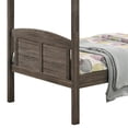 thumbnail image 4 of Twin Over Twin Bunk Beds Curved Headboards Ladder Straight Legs Brown, 4 of 5