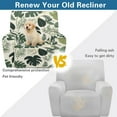 thumbnail image 4 of Xoenoiee Tropical Palm Leaves Pattern Recliner Chair Covers, Stretch Recliner Cover with Elastic Bottom, Soft Lazy Boy Reclining Rocker Slipcover for Living Room, 4 of 7