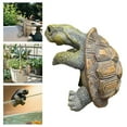 thumbnail image 2 of Turtle Garden Statue Resin Decorative Figures Outdoor Pond Balcony Flower Pot Hanger Animal Sculpture Patio Yard Ornament Desktop, 2 of 9