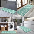 thumbnail image 2 of Turquoise Daisy Flower Yellow Centers Pattern Kitchen Rug Mat,Kitchen Runner Rugs Non Skid Washable,Decorative Kitchen Floor Mats for Kitchen,Sink,Laundry,17"X47", 2 of 5
