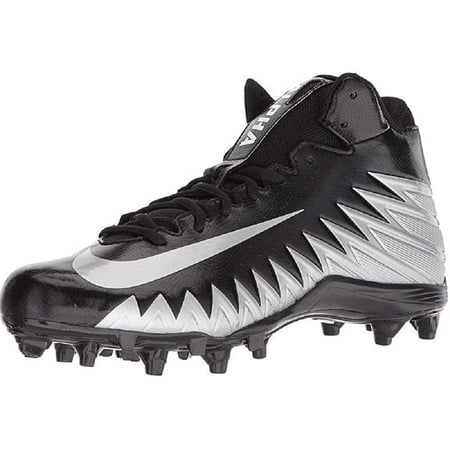 Nike Boys Alpha Menace Varsity Cleat, Black/Silver, 3.5 M US Little Kid