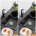 thumbnail image 5 of Alfombrilla para grifo de cocina para fregadero, paquete de 4 protectores contra salpicaduras, alfombrillas de 15*5,3 pulgadas, microfibra absorbente con lavabo a presión, accesorios para baño y RV (gris), gris JM, 5 of 5