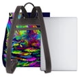thumbnail image 3 of Fotbe Howling Wolf Mochila Bolso con Estampado para Mujer, Mochila Antirrobo de Nylon Impermeable, Bolsa Ligera de Hombro, 3 of 4