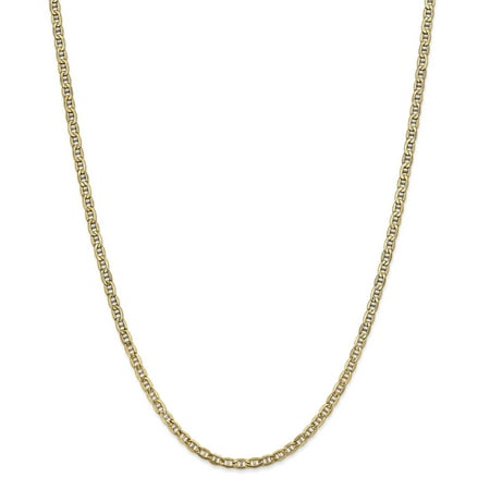 14k Yellow Gold 3.20mm Link Anchor Chain Necklace 24 Inch Pendant Charm Gifts For Women For Her