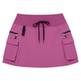 thumbnail image 6 of Nmnitkp Women's High Waisted Drawstring Cargo Skort, Athletic Tennis Skirt with Multi Pockets, for Golf Hiking Outdoor & Casual WearHot Pink,L, 6 of 7