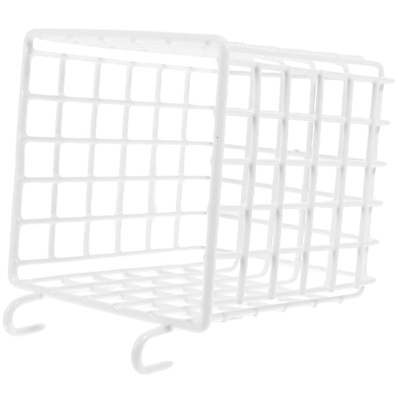 ELAYARD White Iron Hanging Cabinet Organizer for Kitchen and Bathroom Storage, Space-Saving Wall Mounted Shelf