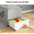 thumbnail image 4 of Oneluck Cat Cage with Litter Box, 4-Tier DIY Enclosures Large Playpen Detachable Metal Wire Kennel Indoor Crate Large Exercise Place Ideal for 1-2 Cats, 41.3" L x 17.8" W x 55.1" H, 4 of 8