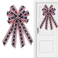 thumbnail image 7 of Huge Memorial Day Savings! Boovnll 4th of July Bows, Red White Blue Stars Stripe Large Independence Day Bows Patriotic Bows for Indoor, Outdoor, Holiday, Memorial Day Decor, 4th of July Decorations, 7 of 7