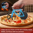 thumbnail image 4 of Bicycle Pizza Cutting Wheel - Gifts for Cyclist Men - Bicycle Pizza Cutter - Fun Kitchen Gadgets - Stainless Steel Pizza Slicer (Blue), 4 of 5