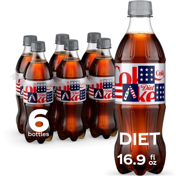 Diet Coke Soda Soft Drink, 16.9 fl oz, 6 Pack