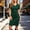 Army Green Dresses for Women, variant on Ygbgbb Women V‑Neck Wrap Midi Dress, Short Sleeve Ruched Waist Split Hem Slim Fit Bodycon Dress for Work Business and Party Green L