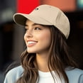 thumbnail image 4 of Dalix Lil Matcha Embroidered Cotton Summer Outdoor Baseball Cap Dad Hat Womens in Khaki, 4 of 5
