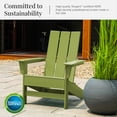 thumbnail image 5 of DuroGreen Aria Adirondack Chairs Made With All-Weather Tangentwood, Oversized, High End Patio Furniture for Porch, Lawn, Deck, Fire Pit, No Maintenance, Easy Assembly, Made in the USA, Lime Green, 5 of 8