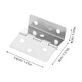 thumbnail image 2 of DEEPCRAFF 10Ud Bisagras Plegables Para Puertas De Gabinete De Metal Plateado Con Seis Orificios Para Muebles, 2 of 6