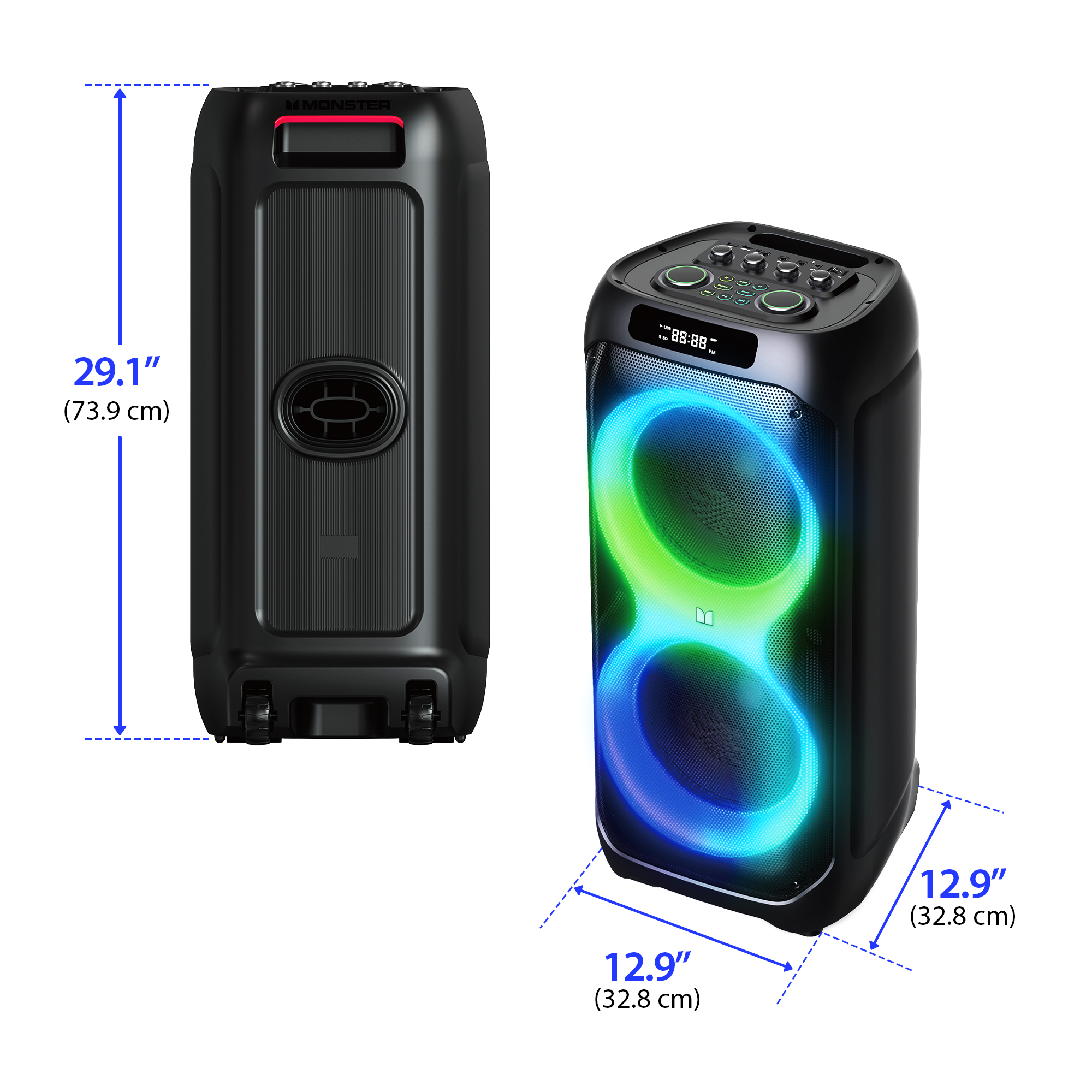 Monster Party Flux Portable Bluetooth Speaker, Black photo 2