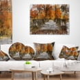 thumbnail image 4 of Designart Beautiful Watercolor Autumn Forest - Landscape Printed Throw Pillow - 12x20, 4 of 5