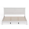 thumbnail image 3 of Cottage Style Solid Wood Platform Bed in King - Gloss White, 3 of 9