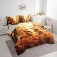 thumbnail image 4 of Manfei Wild Fox 7-Piece Bedding Comforter Set,Rustic Autumn King Bedding Sets,Happy Fall Bed Sheets For Girls Kids,Ultra Soft Home Decor Reversible, 4 of 9