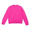 thumbnail image 7 of Knit Sweaters for Women Crewneck Loose Long Sleeve Winter Warm Wool Knit Pullover Tops Cozy Tunic Sweater Hot Pink XL, 7 of 7