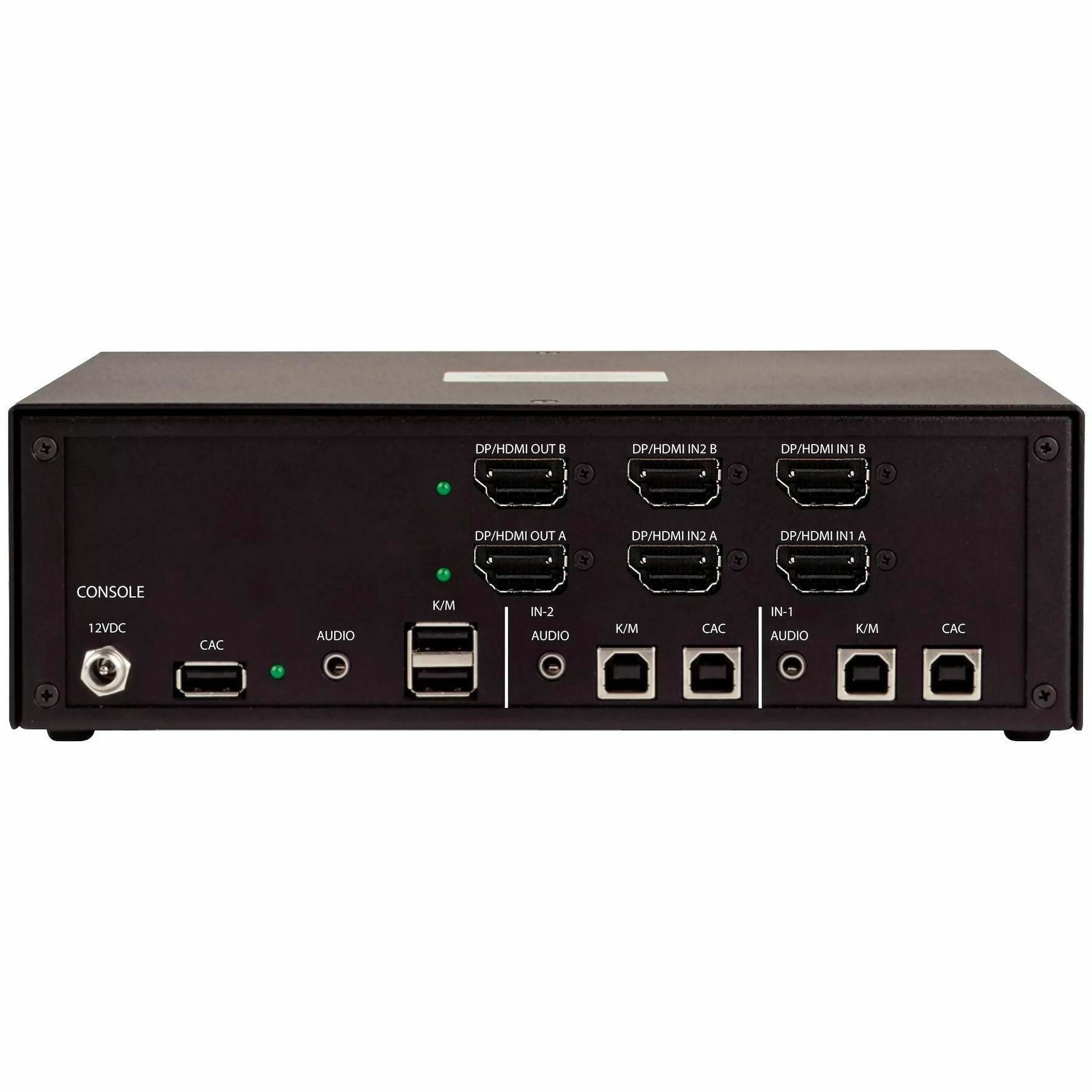 StarTech Secure 2-Port Dual-Monitor KVM Switch, HDMI or DisplayPort, 4K 60Hz, NIAP 4.0, CAC, Made in the USA - Securely control two HDMI or DP desktops or servers from one mouse, keyboard, and two ...