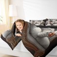 thumbnail image 5 of Manfei Cartoon Kitten Queen Bedding, Kawaii Pet Animal Bedding Comforter Set Queen, Gray, Black Reversible, 7 Pieces, 5 of 6