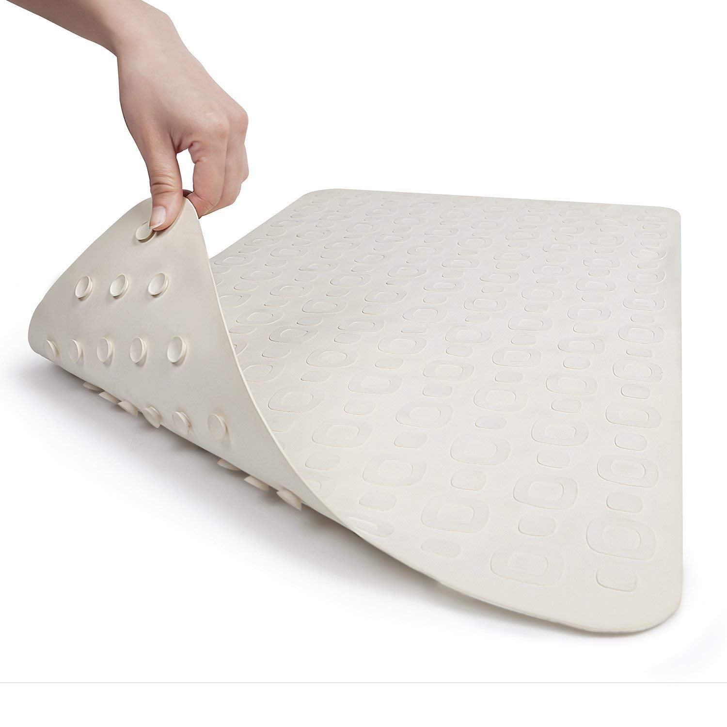 Vdomus Non Slip Eco Friendly Bathtub Mat for Kids Shower Mat (White