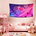 thumbnail image 5 of Summercome Valentine's Day Blacklight Tapestry Decorations Wall Hanging Valentine Poster Tapestry for Bedroom Living Room Party Banners Decor (43L" x 70W", Unframed), 5 of 6