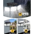 thumbnail image 5 of Outdoor Solar Light, Outdoor Solar Lamp with Motion Sensor IP65 Waterproof 138 LED, 3 Head Outdoor Solar Floodlight for Garden [Energy Class A+++] (2, 5 of 5