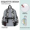 thumbnail image 5 of Skull and Butterfly Gothic Pattern Backpack for School, Cute School Bag with Adjustable Shoulder Straps and Padded Back, 13.4"x11"x4.7", 5 of 5