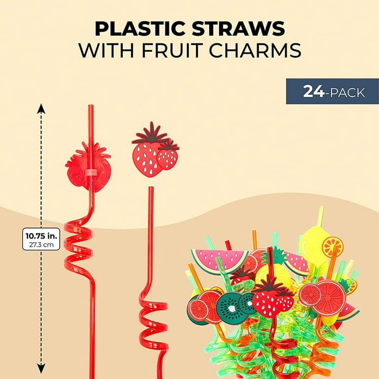  24 Reusable Unicorn Drinking Plastic Straws + 6