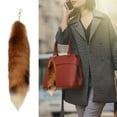 thumbnail image 2 of TANYSU Long 3D Cute Tail Keychain Pendant Women Key Ring Holder Pompoms Key Chains Fashionable Hairy Tail, 2 of 7
