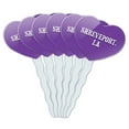 thumbnail image 1 of Shreveport LA Heart Love Cupcake Picks Toppers - Set of 6, 1 of 1