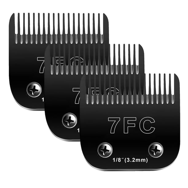 Cuchillas de peluquería canina 7F compatibles con Andis/Oster/Wahl