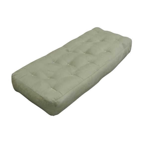 Loveseat Futon Mattress - 21x54 Microfiber Mattress Medium Firm Comfort Sage Color