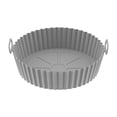 thumbnail image 2 of Airle Friteuses à Air Plateau de Cuisson Forme Ronde Double Poignées Résistant à la Chaleur Froide Antiadhésif Réutilisables Friteuses à Air de Qualité Alimentaire Four Silicone Pot Grill Casserole Accessoires, 2 of 8