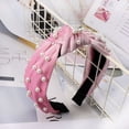 thumbnail image 4 of Guardurnaity Diademas de aro de estilo Retro, diadema de perlas blancas, accesorios flexibles para peinados, diademas para mujeres y niñas, diario Type3 NO3, 4 of 6