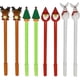 thumbnail image 1 of 28pcs Novelty Christmas Series Rollerball Pens Black Gel Ink For Office School (4 Style - Christmas Tree, Snowman, Reindeer, Santa Claus), 1 of 5