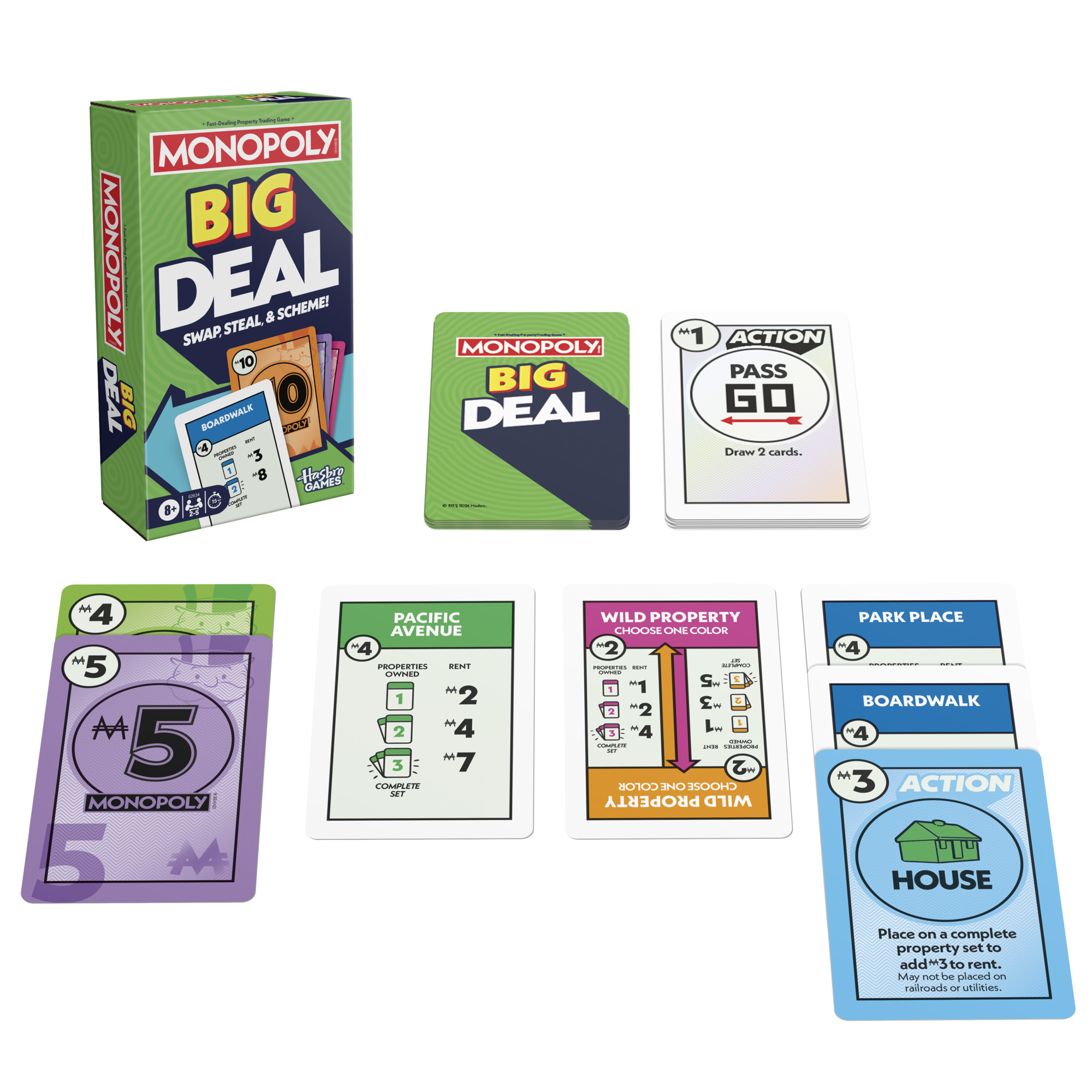 Monopoly Big Deal Card Game with Oversized Cards photo 8