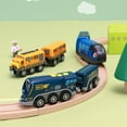 thumbnail image 2 of Battery Operated Locomotive Pay Train Set Fit for Wooden Railway Track Powerful Engine Bullet Electric Train for Boys Girls Gift, 2 of 5